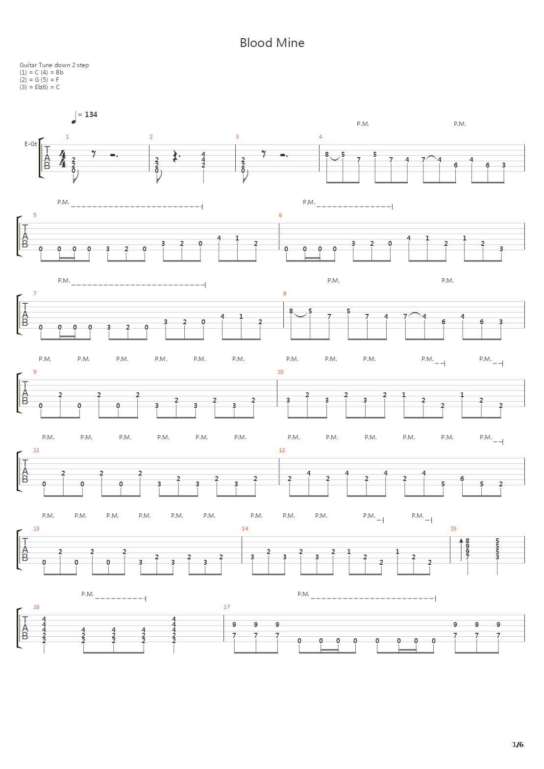 Blood Mine吉他谱