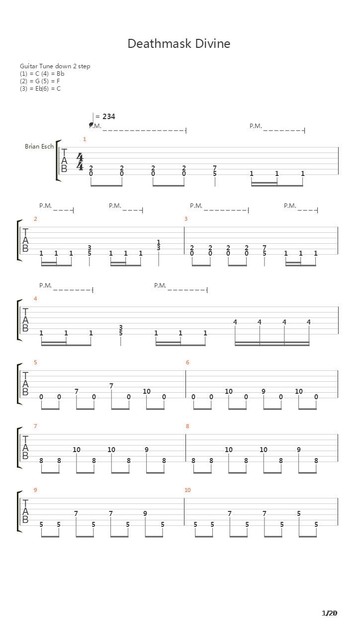 Deathmask Divine吉他谱