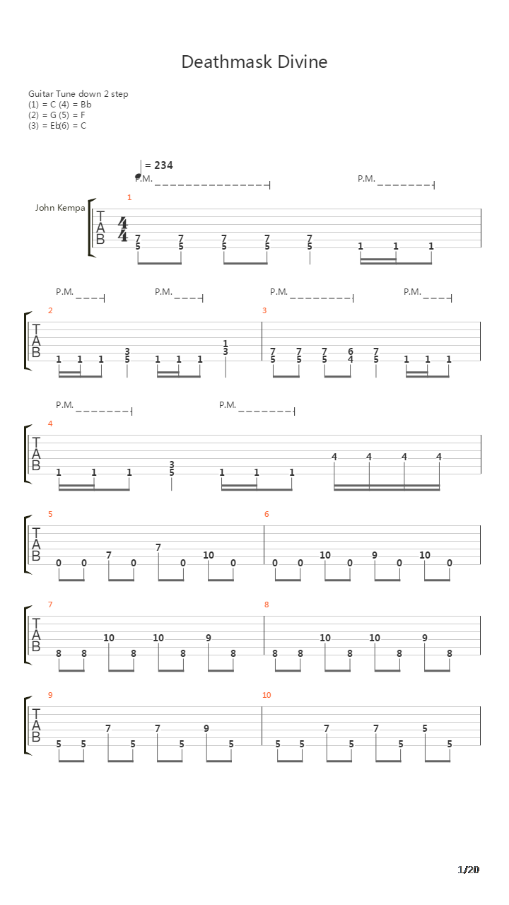 Deathmask Divine吉他谱