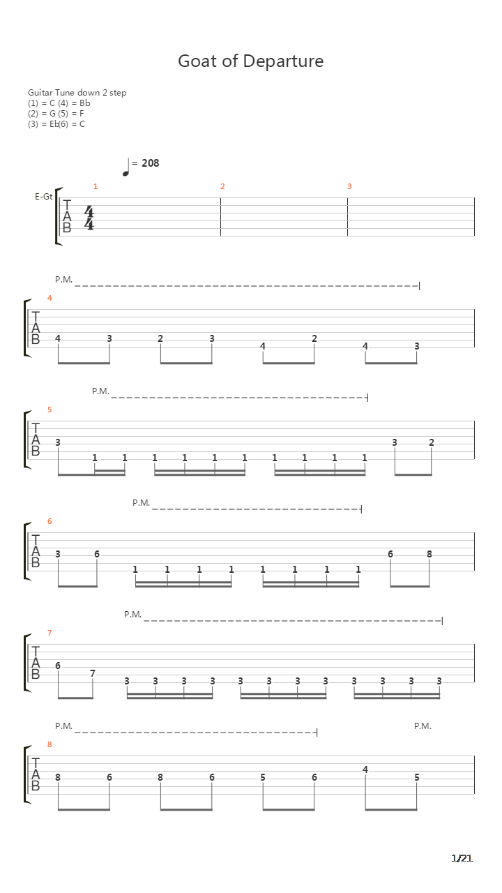 Goat Of Departure吉他谱