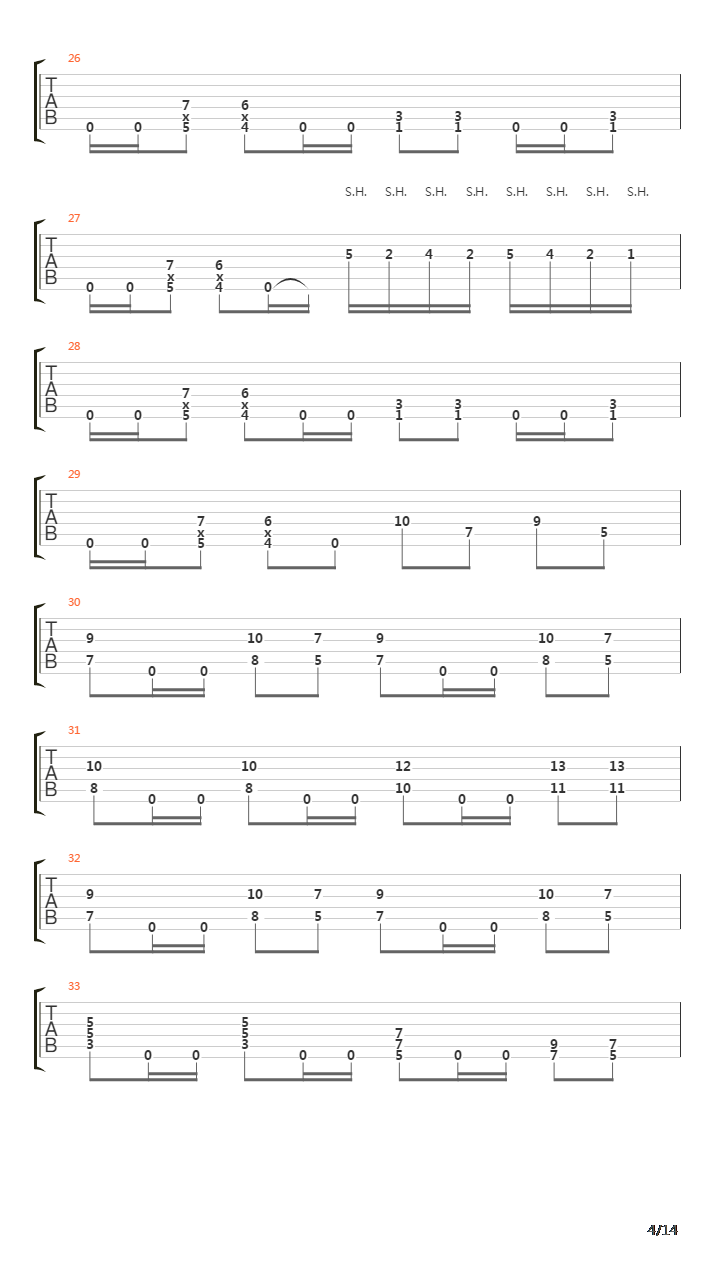Hymn For The Wretched吉他谱