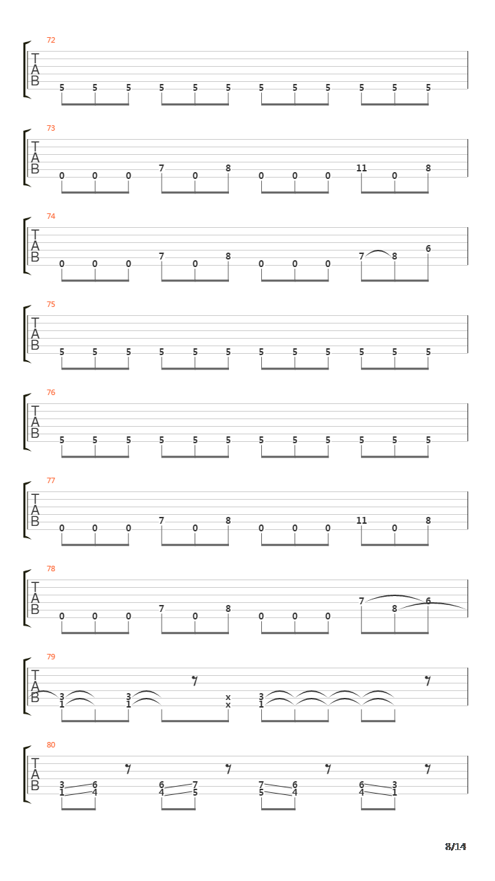 Hymn For The Wretched吉他谱