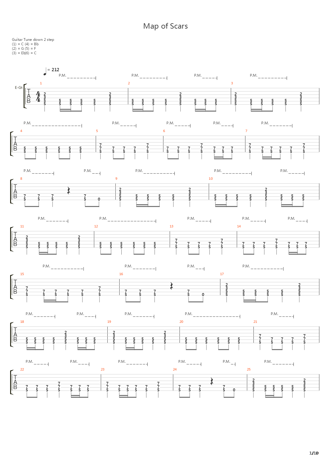 Map Of Scars吉他谱