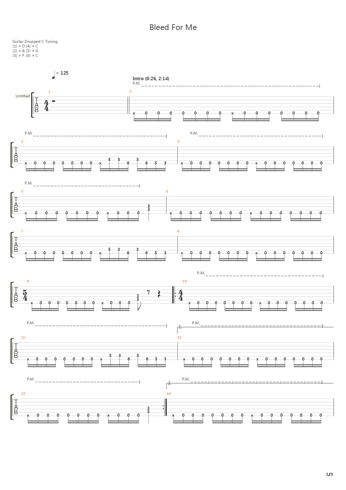 Bleed For Me吉他谱
