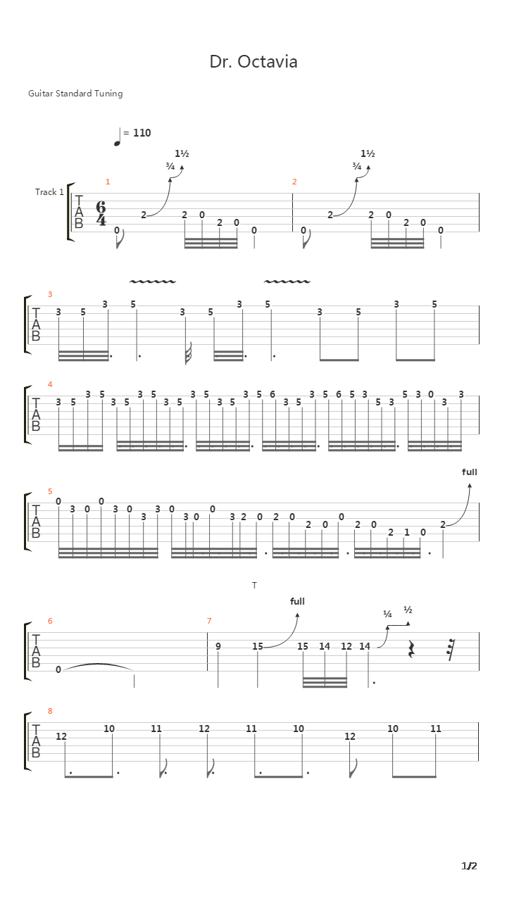 Dr Octavia吉他谱