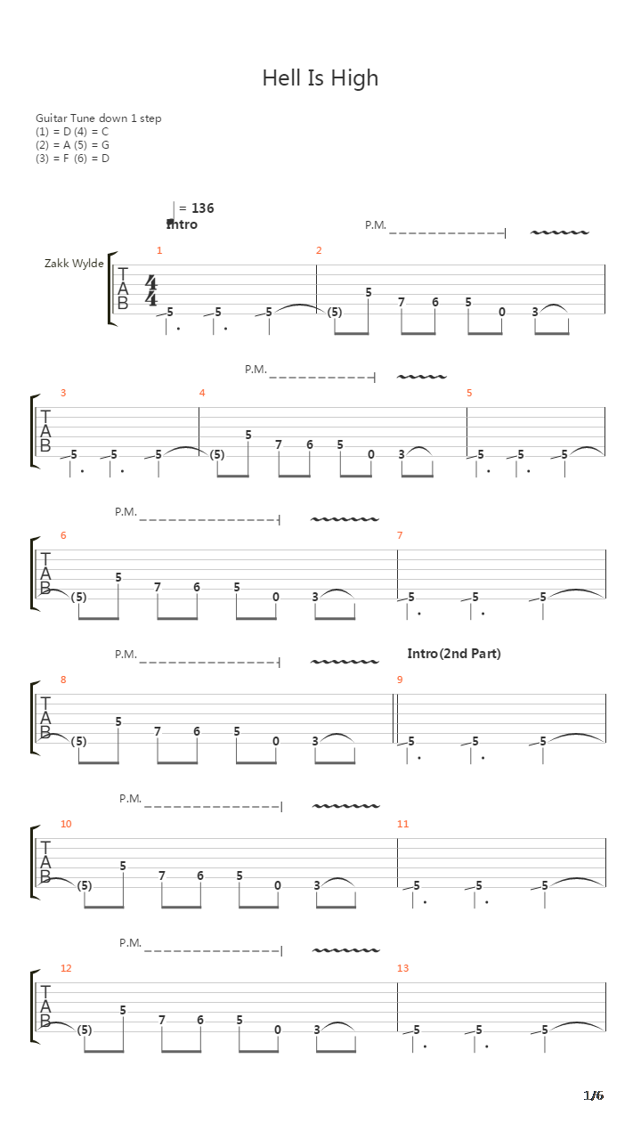 Hell Is High吉他谱