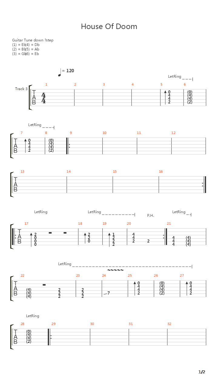 House Of Doom吉他谱