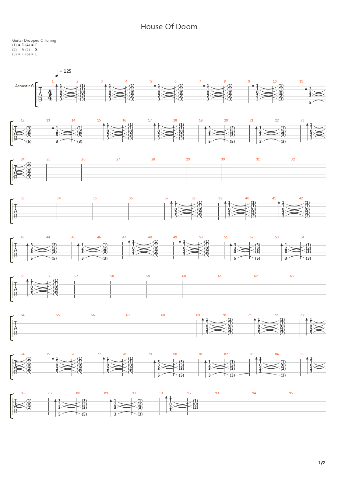 House Of Doom吉他谱