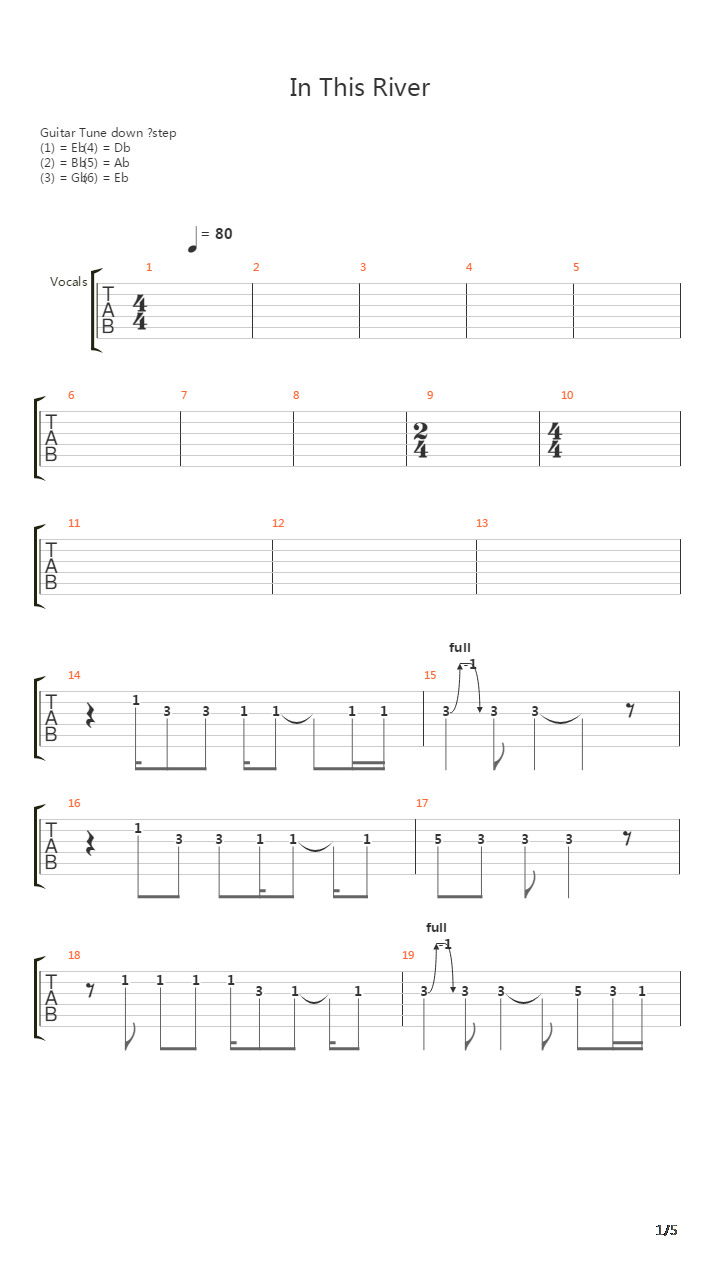 In This River吉他谱