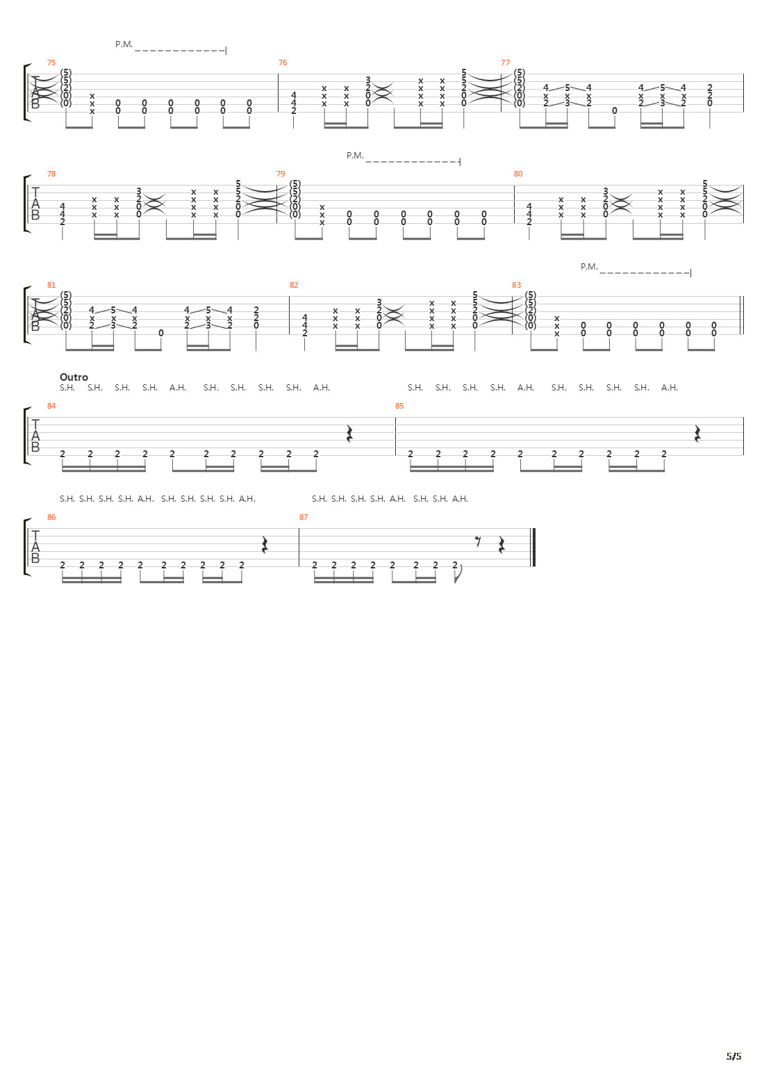 Stillborn吉他谱