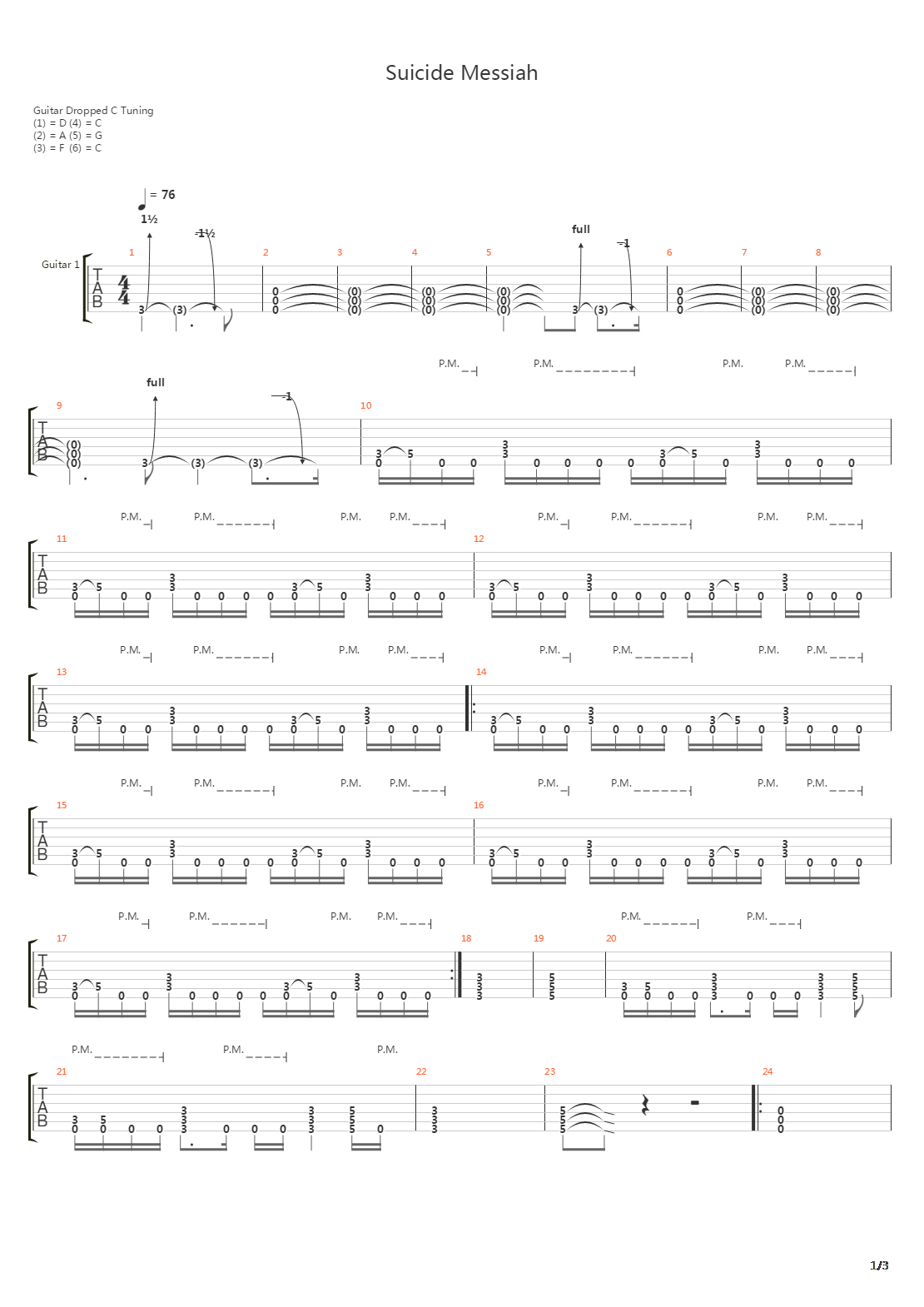 Suicide Messiah吉他谱