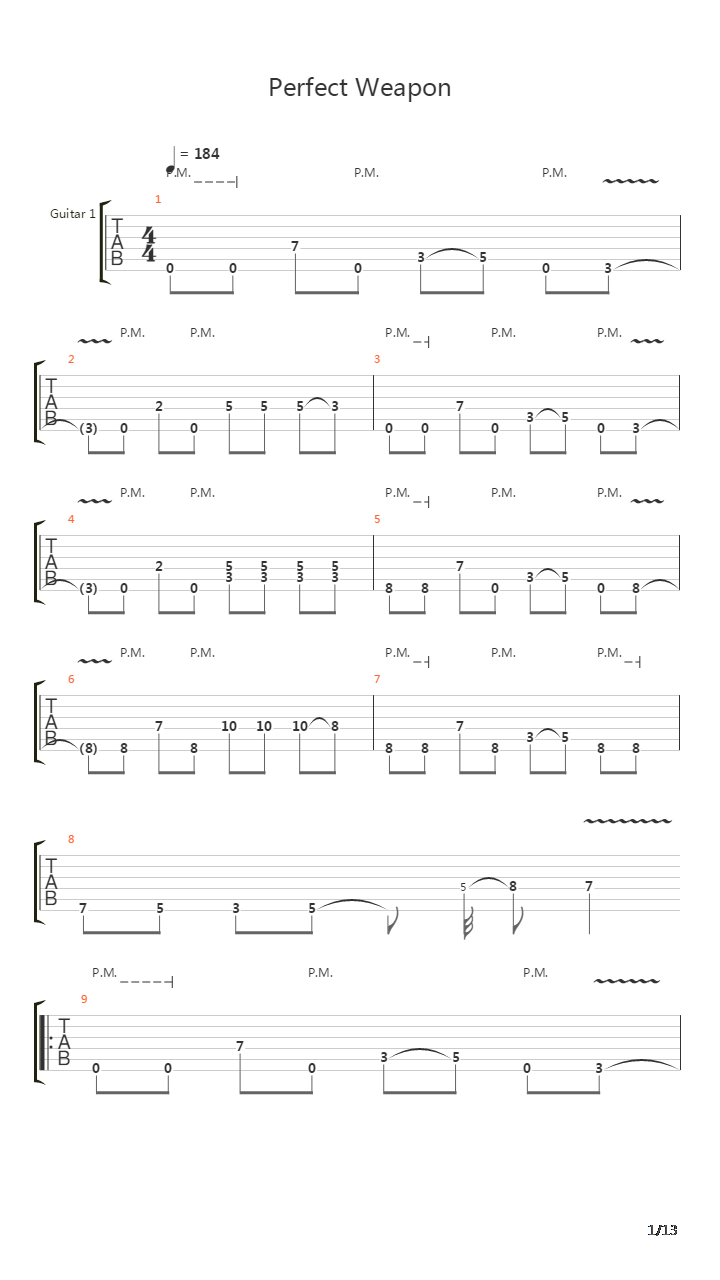 Perfect Weapon吉他谱