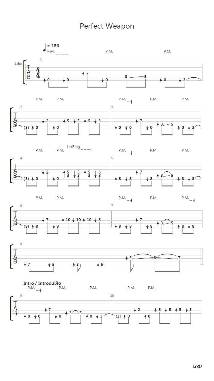 Perfect Weapon吉他谱