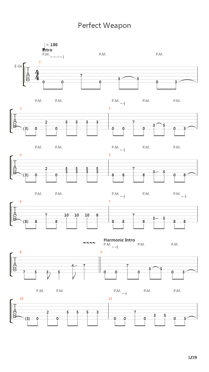 Perfect Weapon吉他谱