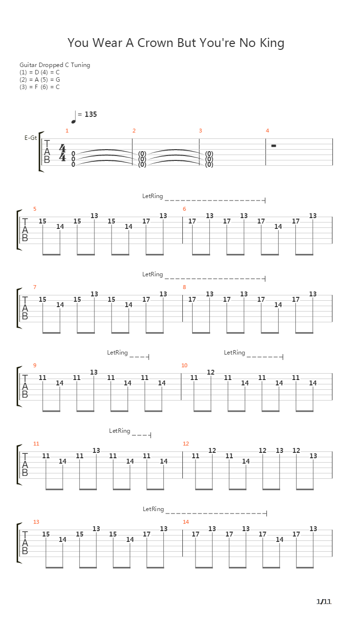 You Wear A Crown But Youre No King吉他谱
