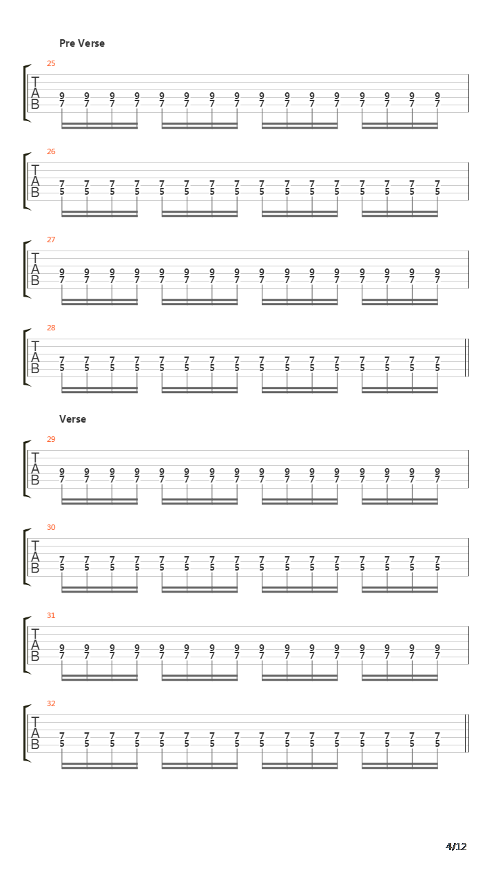 Degausser吉他谱