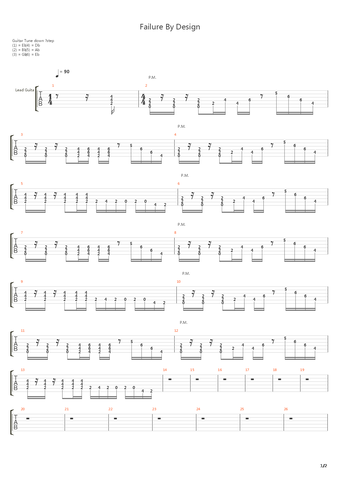 Failure By Design吉他谱