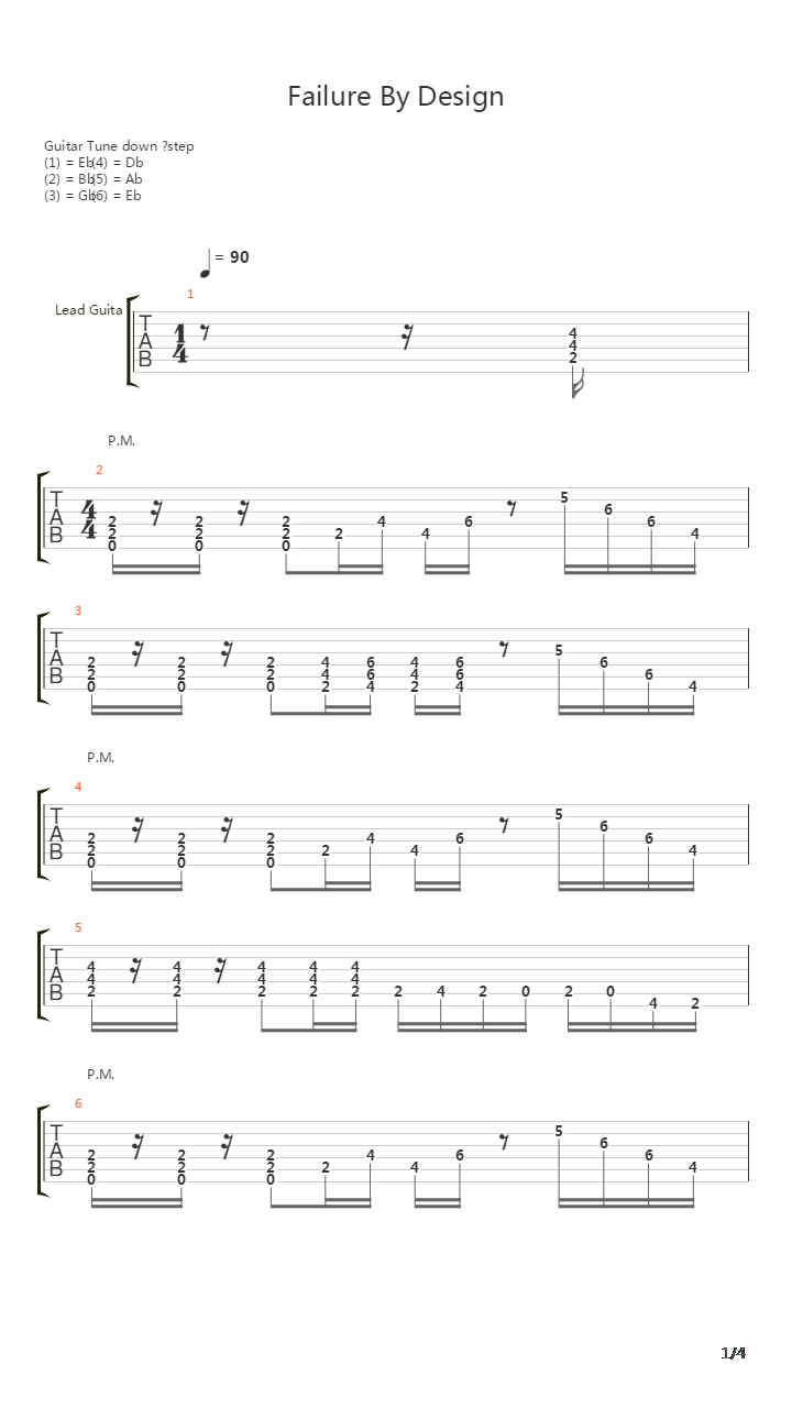Failure By Design吉他谱