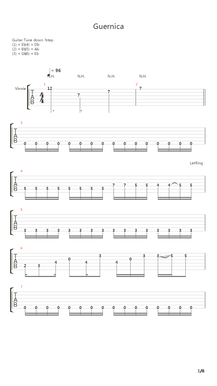 Guernica吉他谱