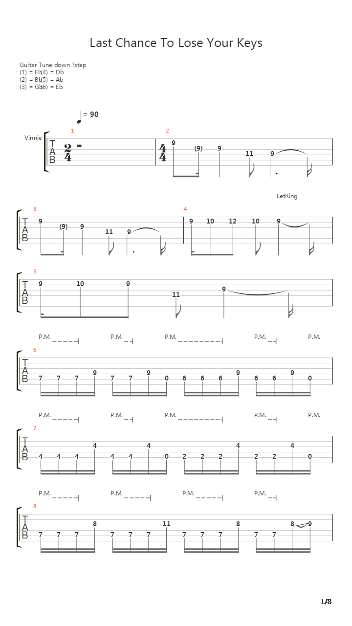 Last Chance To Lose Your Keys吉他谱