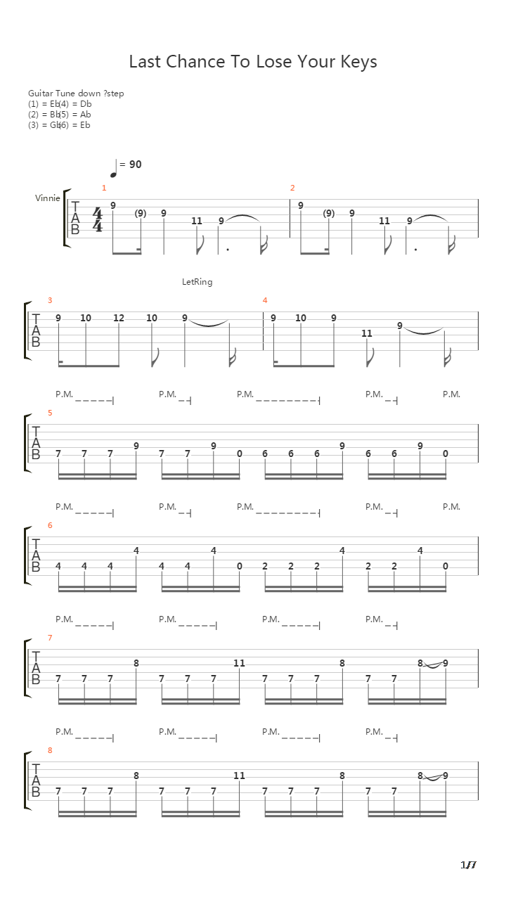 Last Chance To Lose Your Keys吉他谱