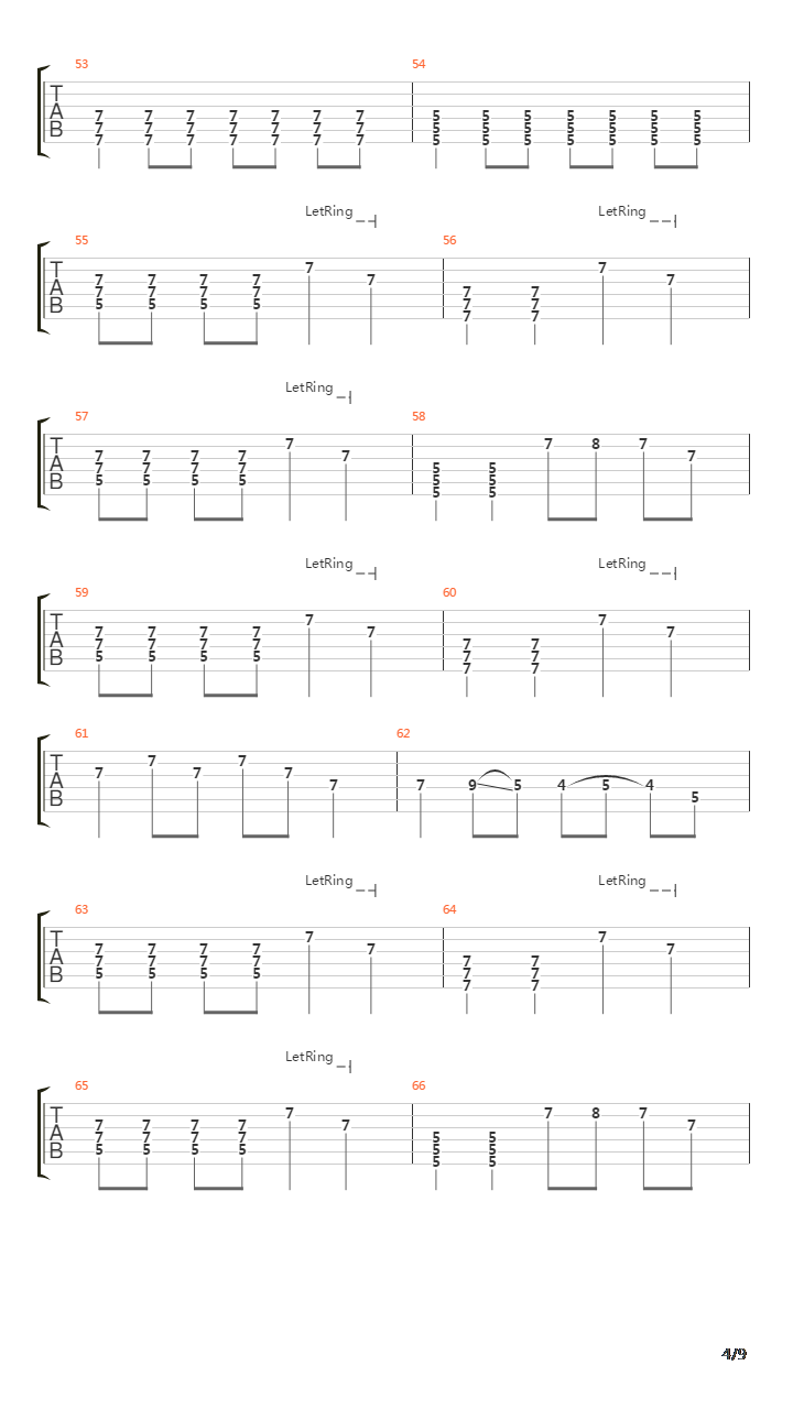 Secondary吉他谱