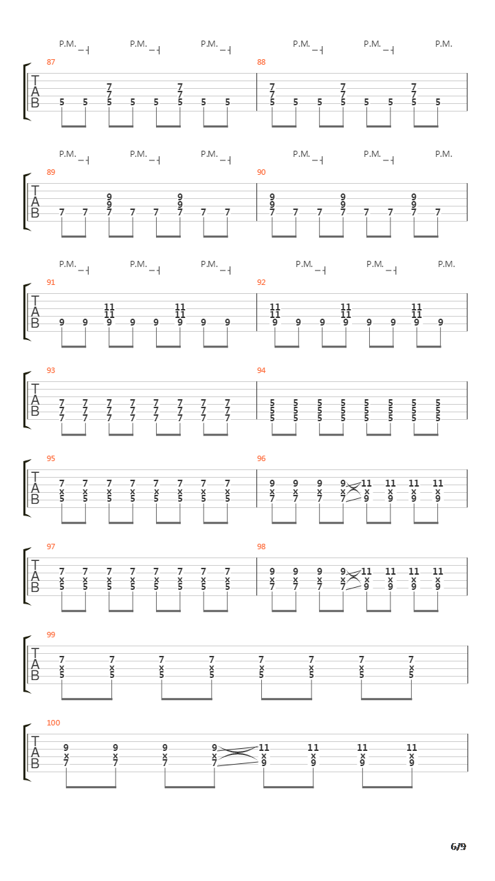 Secondary吉他谱