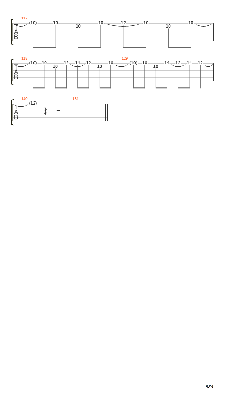 Secondary吉他谱