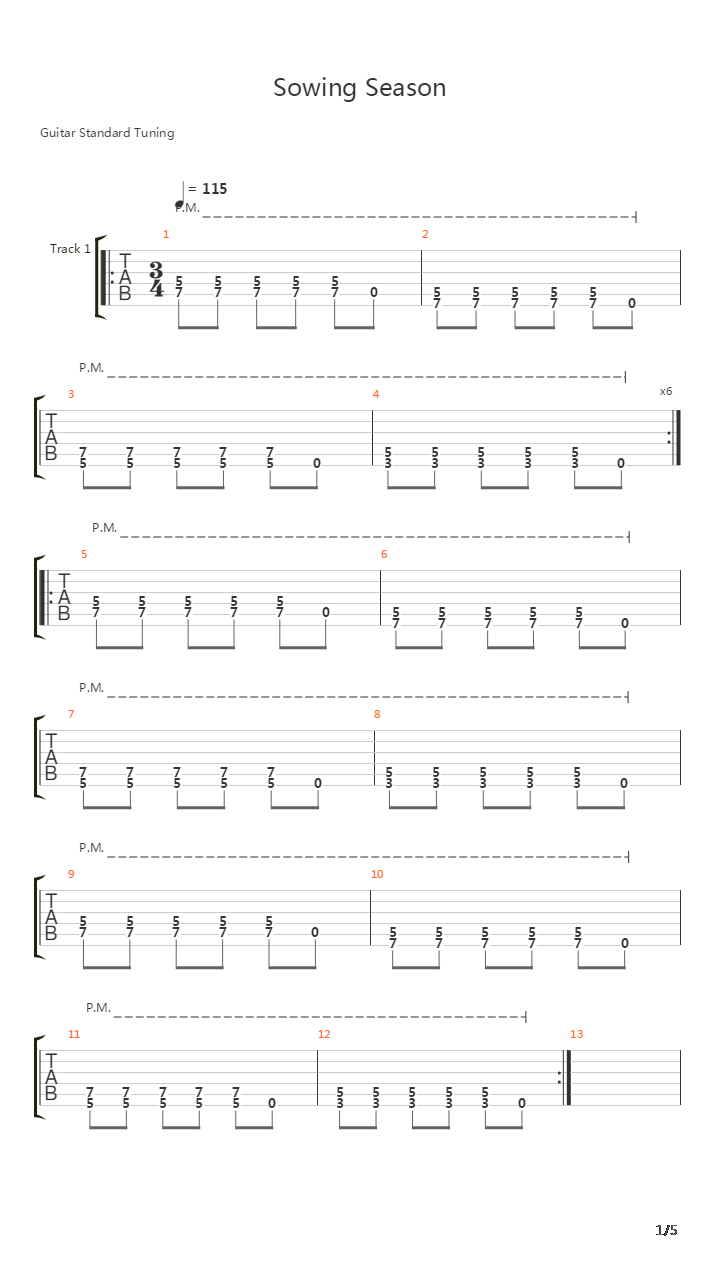 Sowing Season吉他谱