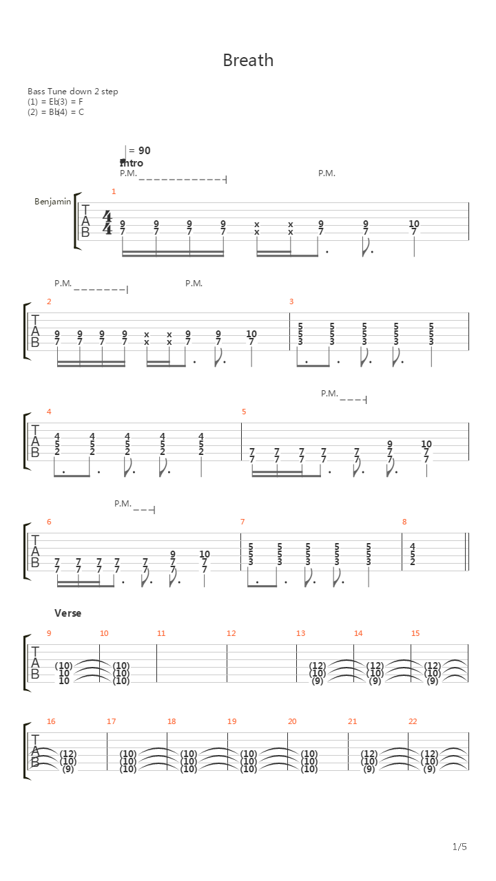 Breath吉他谱