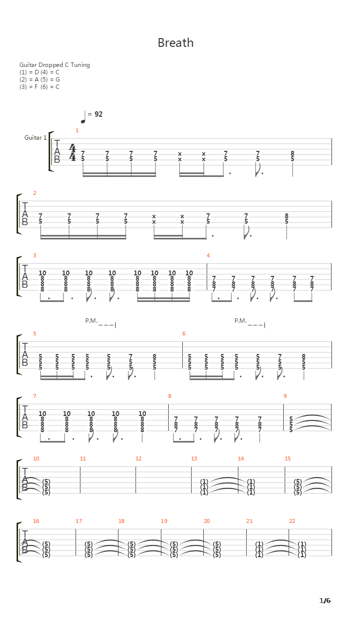 Breath吉他谱