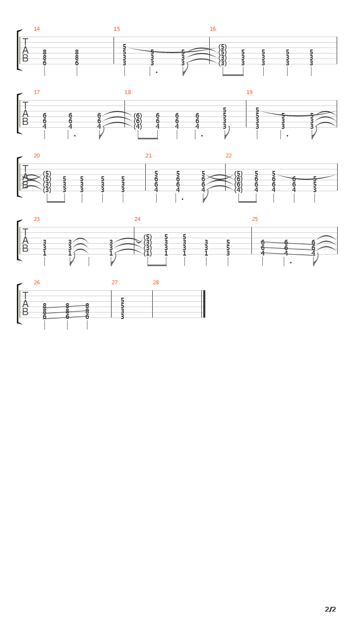 Outro吉他谱