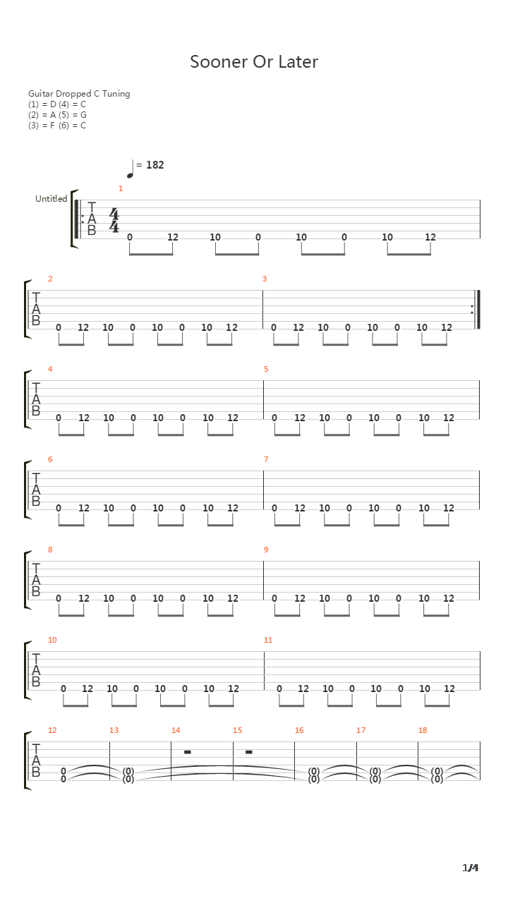 Sooner Or Later吉他谱