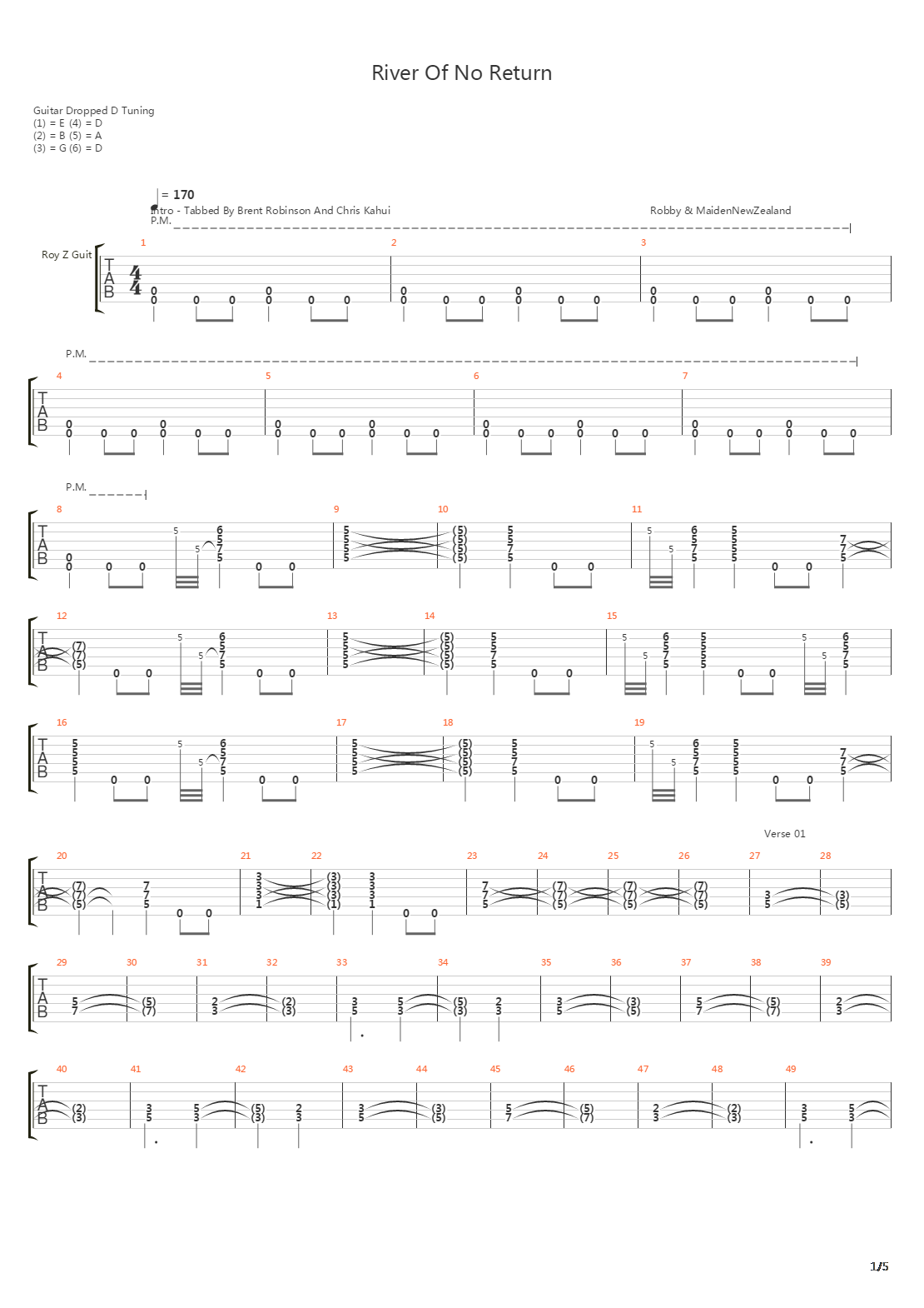 River Of No Return吉他谱