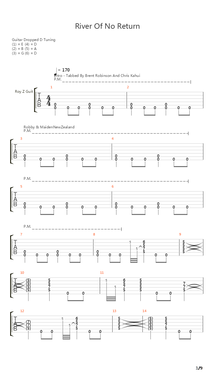 River Of No Return吉他谱