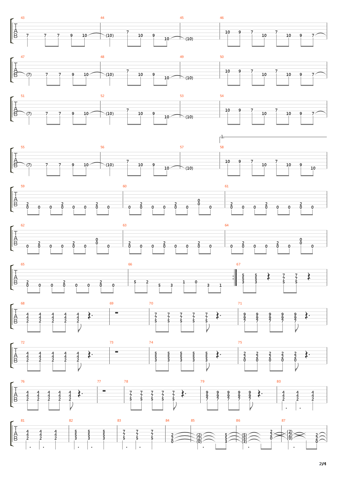 Road To Hell吉他谱