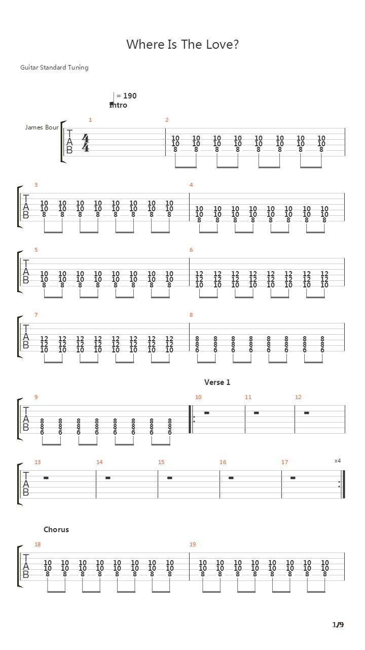 Where Is The Love吉他谱
