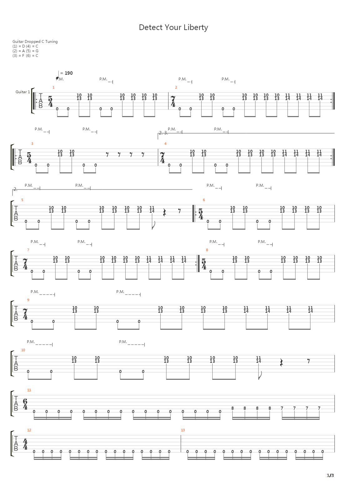 Detect Your Liberty吉他谱