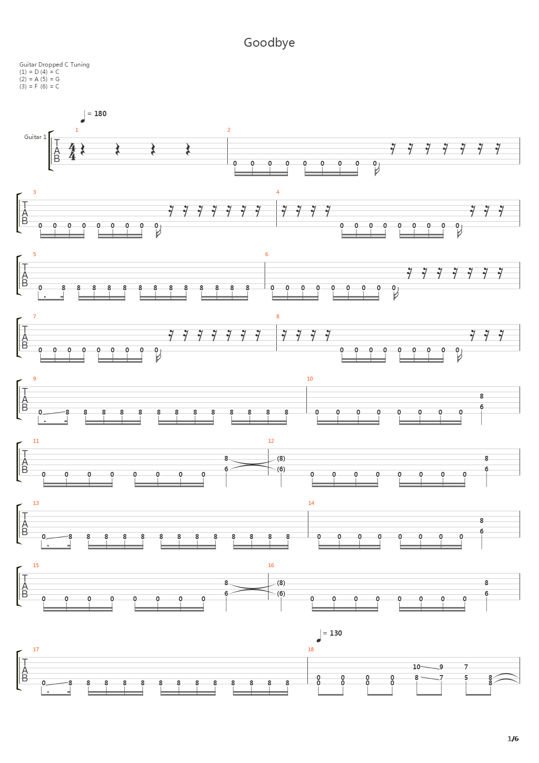 Goodbye吉他谱
