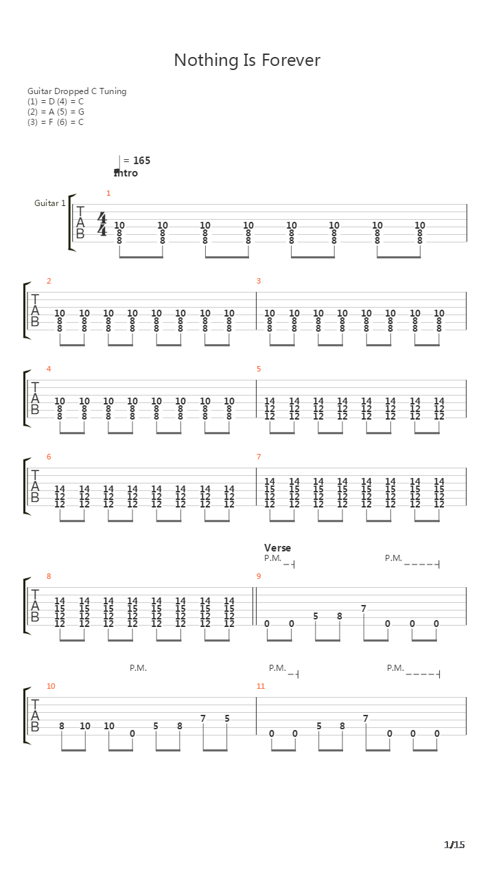 Nothing Is Forever吉他谱