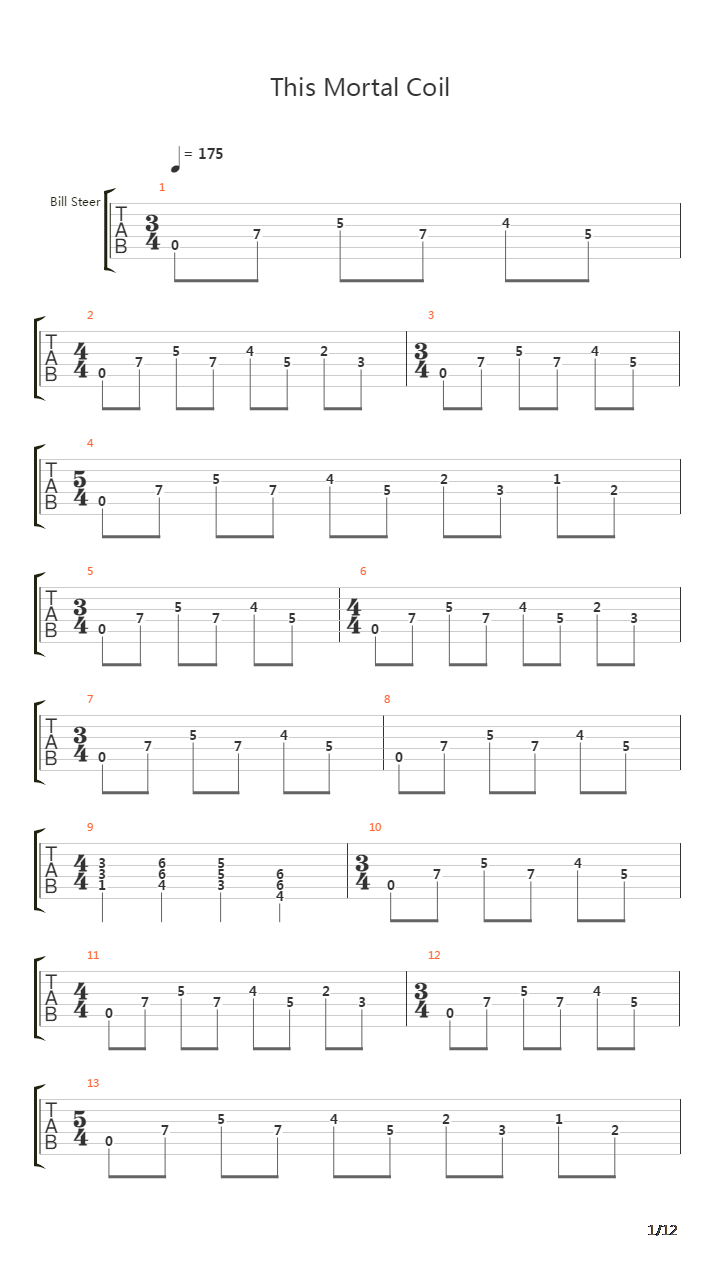 This Mortal Coil吉他谱