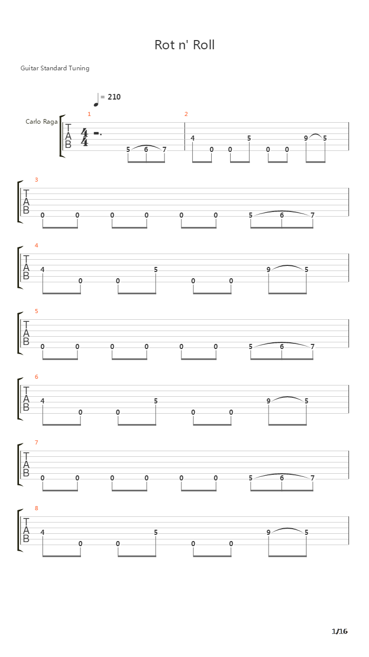 Rot N Roll吉他谱