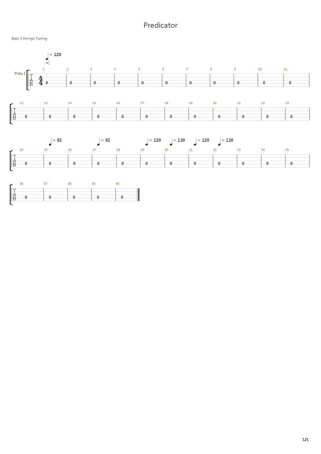 Predicator吉他谱