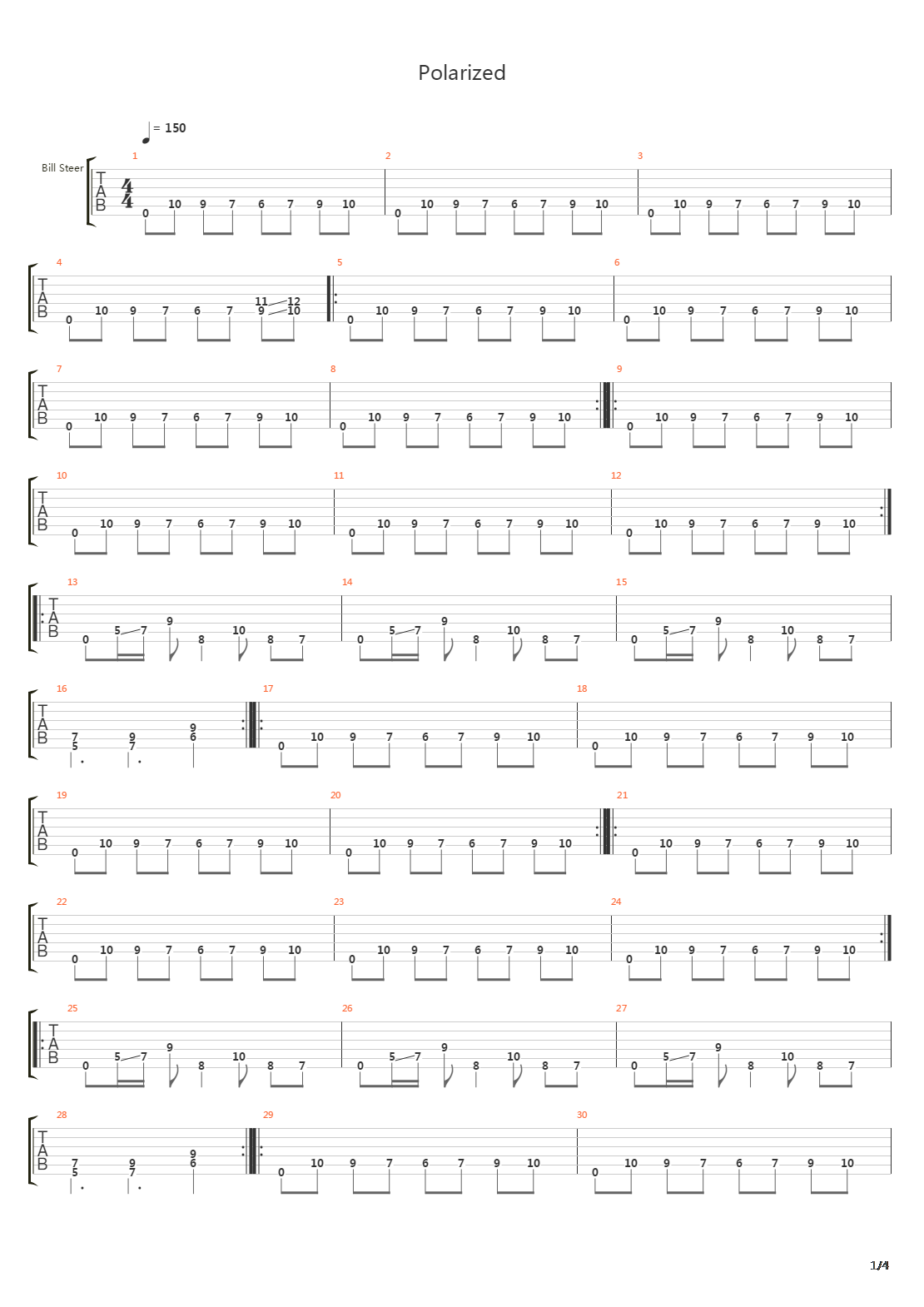 Polarized吉他谱