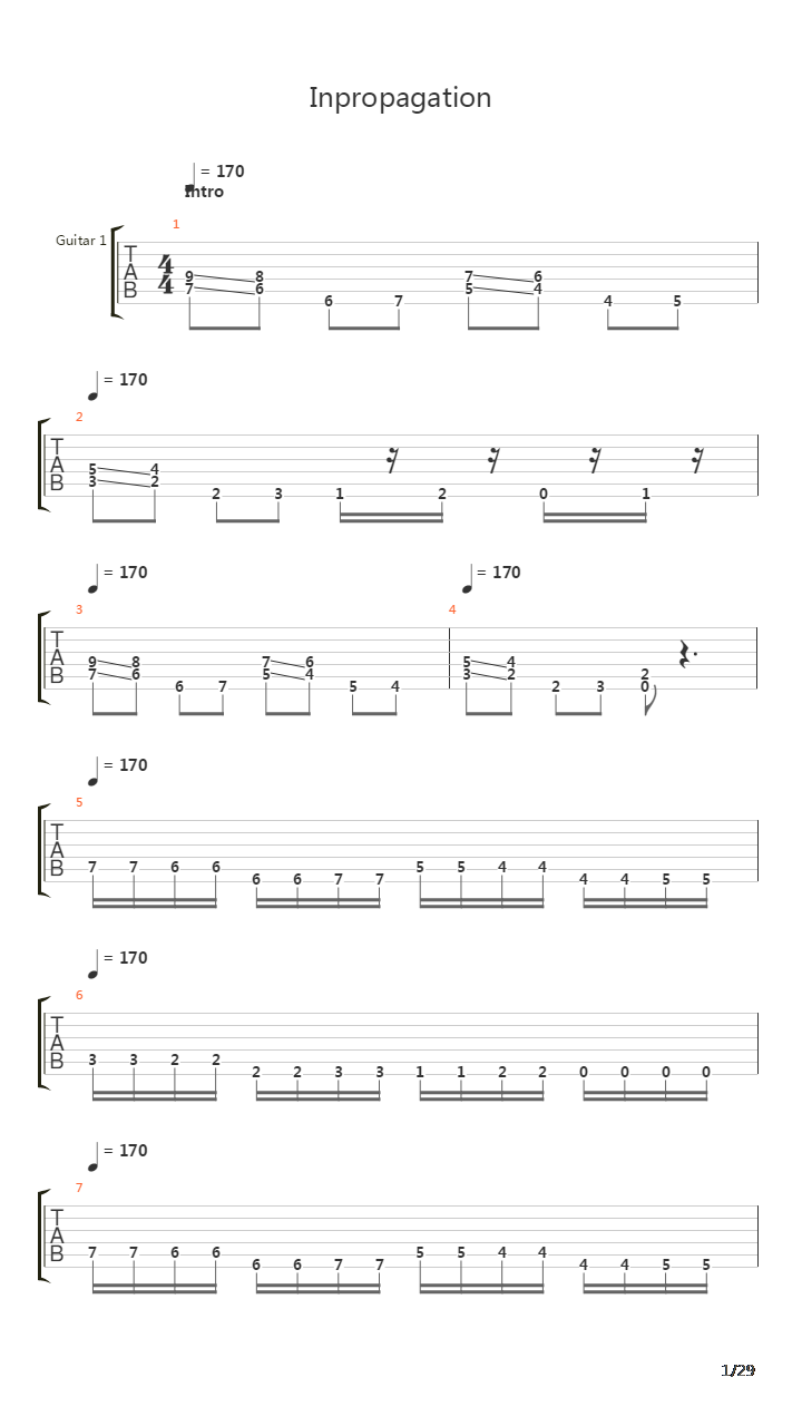 Inpropagation吉他谱