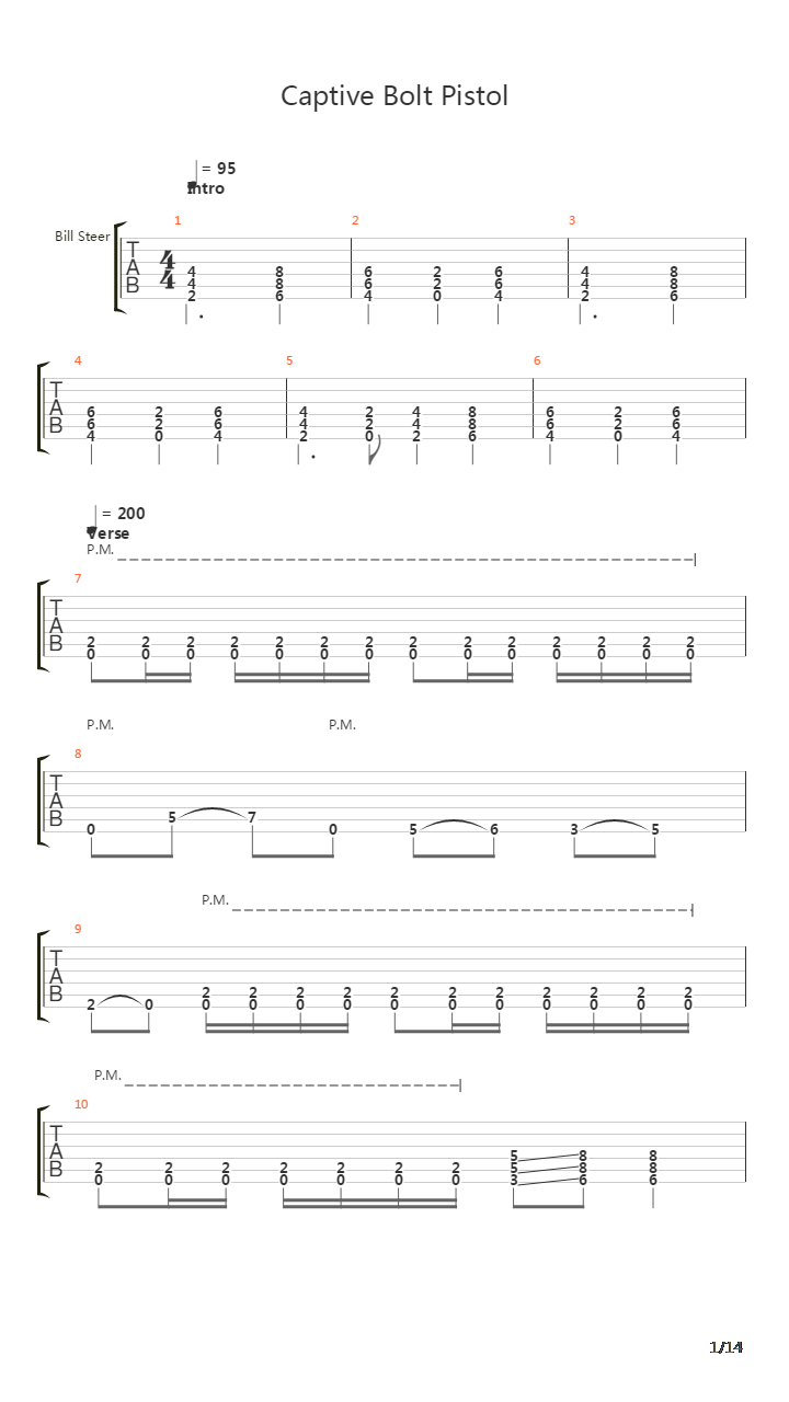 Captive Bolt Pistol吉他谱