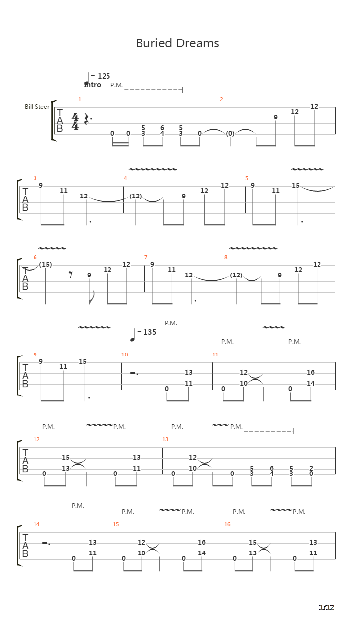 Buried Dreams吉他谱
