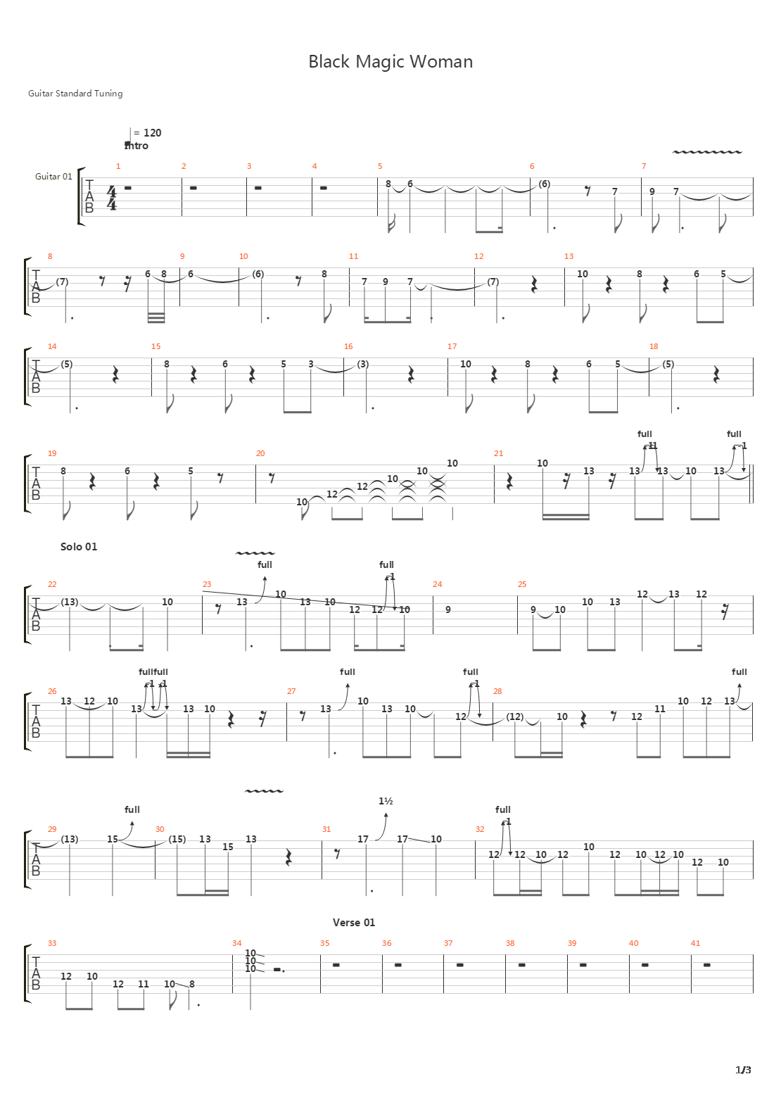 Black Magic Woman吉他谱