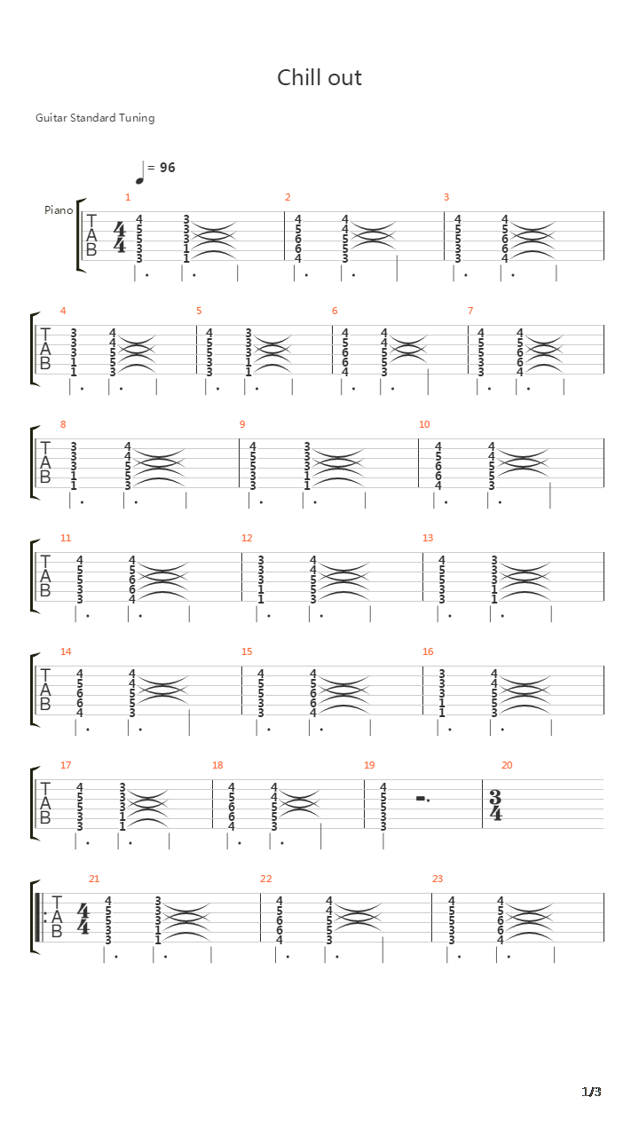 Chill Out吉他谱