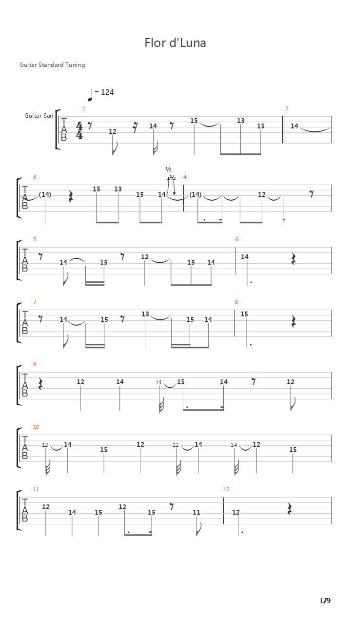Flor Dluna吉他谱